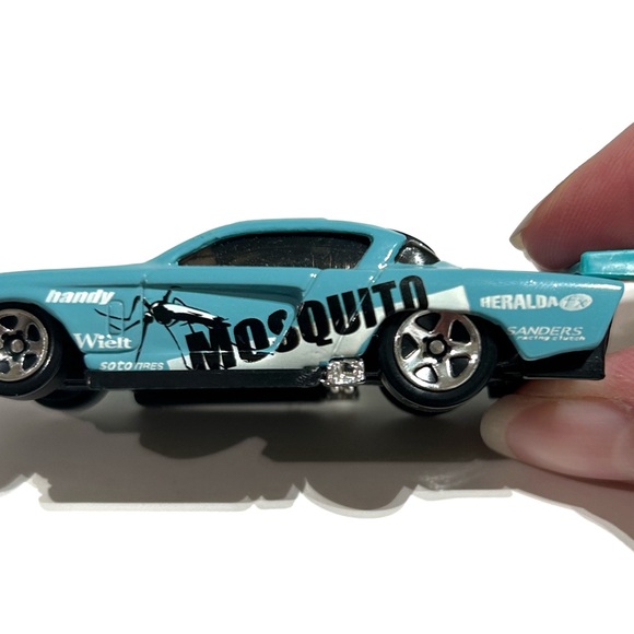 Vintage 1998 Hot Wheels Teal Blue AT-A-TUDE Mosquito Discast Model Toy Car 1:64 - Picture 8 of 9